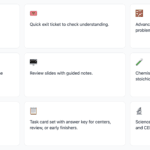 Diffit resource library showing generated reading passages, exit tickets and lesson sequences